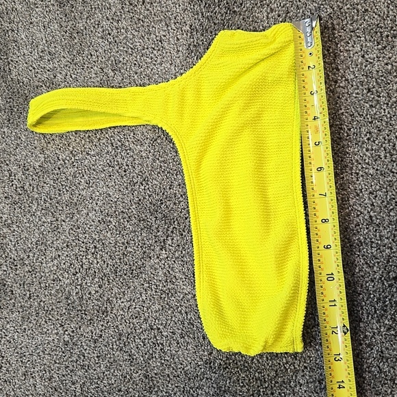 NWOT Good American Women One Shoulder Top Swim Bikini Sz 3/4 L/XL - Picture 2 of 7